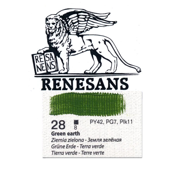 Oil Color 200ML BLUR RENESANS - 28 GREEN EARTH